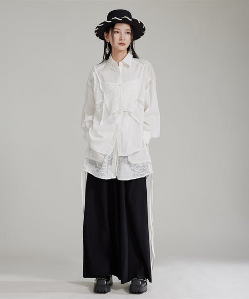 Splicing Lace Pants